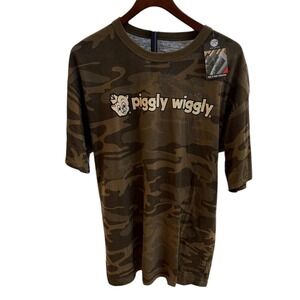 Vtg NWT Rothco Piggly Wiggly Camouflage Peace Love Hunt Graphic T Shirt Men's XL